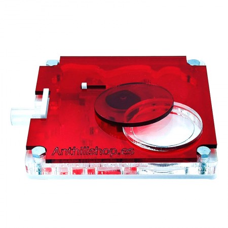 Tampa vermelha translúcida 10x10 quadrado acrílico protetor para formigas 2