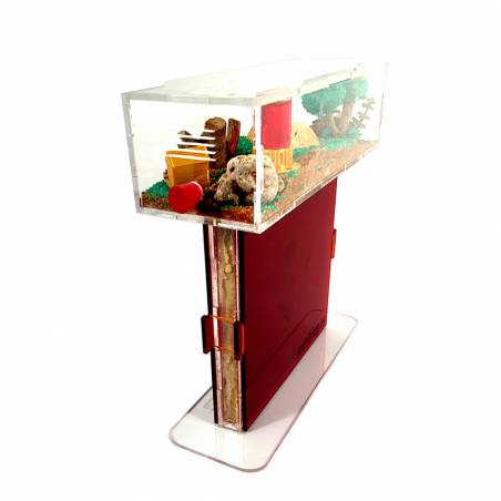 tapa roja protectora translucida para las hormigas