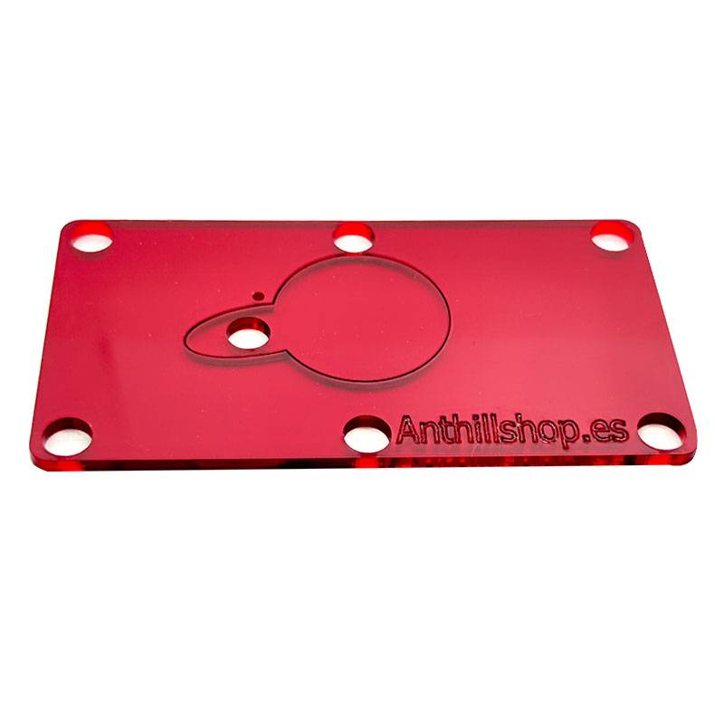 TAPA ROJA PROTECTORA TRANSLUCIDA PARA EL HORMIGUERO 12X12 SETA